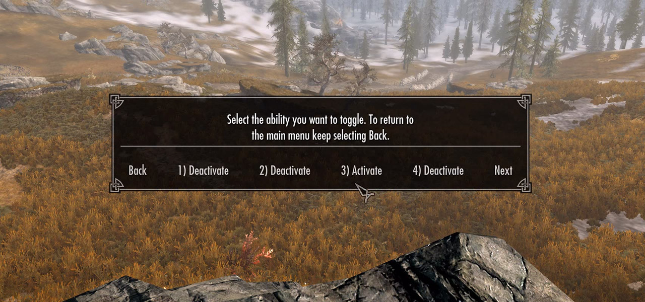 Infused equipment toggle abilities